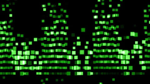 Smoothly falling green pixels	 Stock Footage 268839093