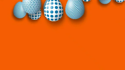 Smoothly moving decorative Easter eggs animation for Easter holiday and cel.. Stock Footage 235552424