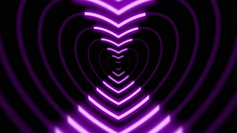 Smoothly moving light in pink heart Stock Footage 230171086