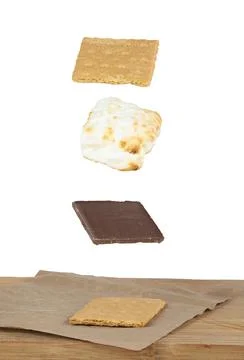 Smore Components Expanded and Isolated Stock Photos