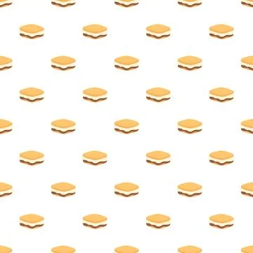 S'more dessert pattern for bakery branding wallpaper Stock Illustration