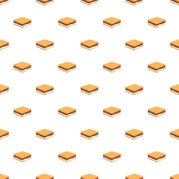 S'mores patterns creating sweet snack isometric background 스톡 일러스트