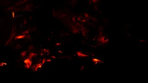 Smouldering coals Stock Footage 78627785