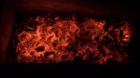 Smouldering coals. Good texture hell for Motion Designers Stock Footage 68675586