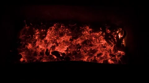 Smouldering coals. Good texture hell for Motion Designers Stock Footage 68675589