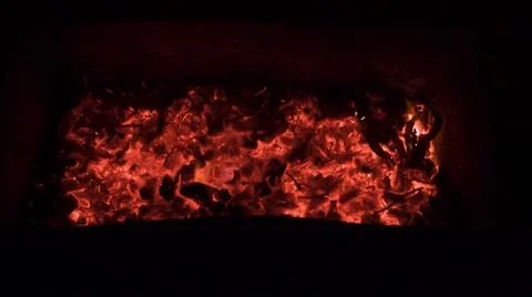 Smouldering coals. Good texture hell for Motion Designers Stock Footage 68675753
