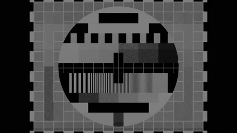 SMPTE black and white screen. SMPTE color stripe technical problems and retro tv 스톡 동영상 210795946
