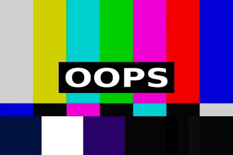 SMPTE color bars oops clean Stock Illustration