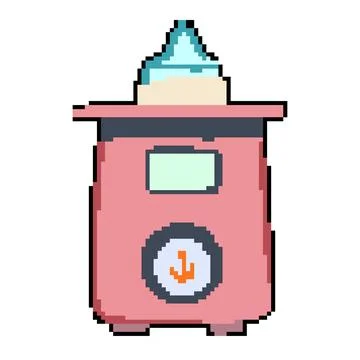 Smquick bottle warmer pixel art vector illustration Illustrazione stock