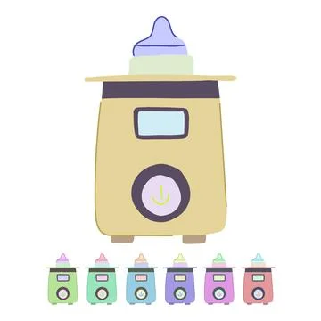 Smquick bottle warmer vector cartoon graphic Stock Illustration