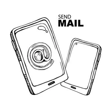 Sms and mail concept Stock-Illustration