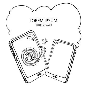 Sms and mail concept Stock Illustration