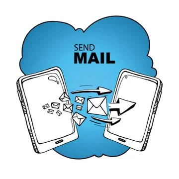 Sms and mail concept Stock Illustration