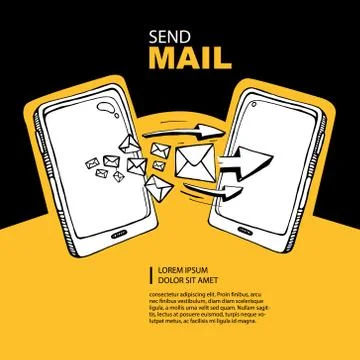 Sms and mail concept Stock Illustration