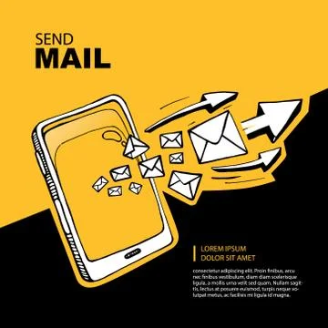 Sms and mail concept Stock Illustration