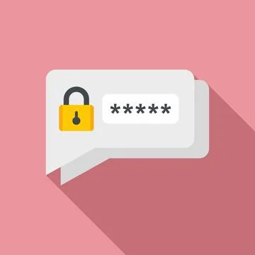 Sms authentication icon, flat style イラスト素材