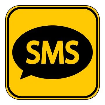 Sms button. Illustrazione stock