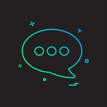 Sms chat bubble icon vector design Illustrazione stock