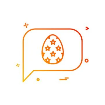 Sms chat easter egg icon vector design Stock Illustration