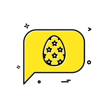 Sms chat easter egg icon vector design 스톡 일러스트
