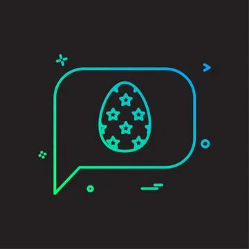 Sms chat easter egg icon vector design 스톡 일러스트
