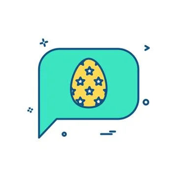 Sms chat easter egg icon vector design 스톡 일러스트