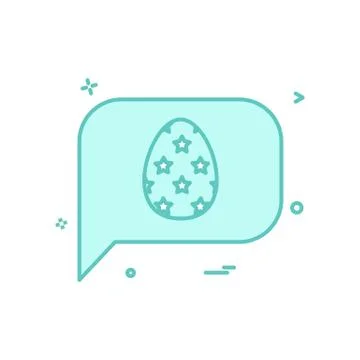 Sms chat easter egg icon vector design Stock Illustration
