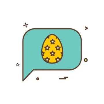 Sms chat easter egg icon vector design Stockillustratie