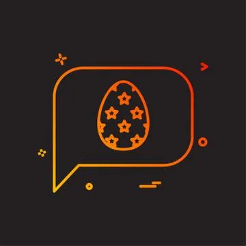 Sms chat easter egg icon vector design Stock Illustration