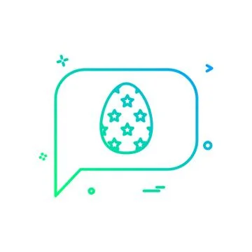 Sms chat easter egg icon vector design Illustration