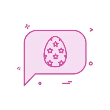 Sms chat easter egg icon vector design Stockillustratie
