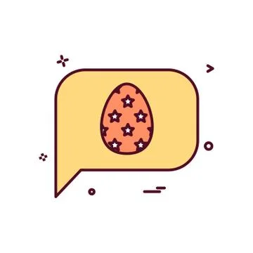 Sms chat easter egg icon vector design 스톡 일러스트