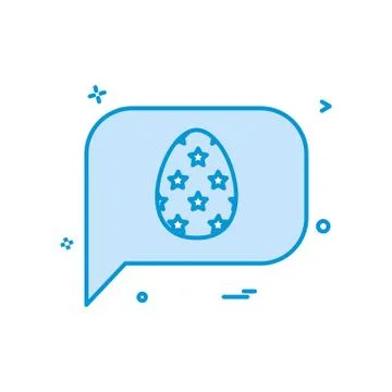 Sms chat easter egg icon vector design Stockillustratie