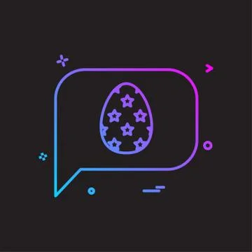Sms chat easter egg icon vector design Stock Illustration