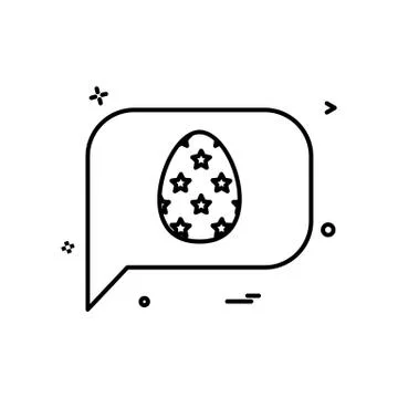 Sms chat easter egg icon vector design イラスト素材
