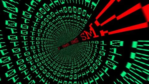Sms data tunnel Illustrazione stock