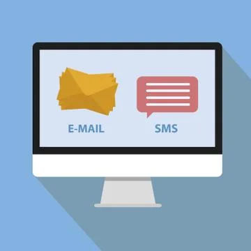 SMS-E-MAIL Stock Illustration