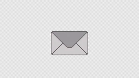 SMS Envelope With Floating Hearts Seamless Loop Animation Stock Footage 334736772