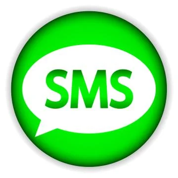 Sms green web icon Stock Illustration