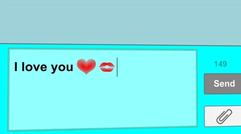 SMS-I love you Stock Footage 52684100