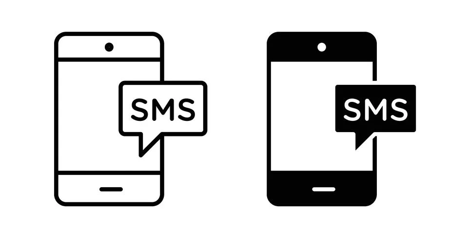 SMS icon design. Simple Vector illustrations.. Stock Illustration