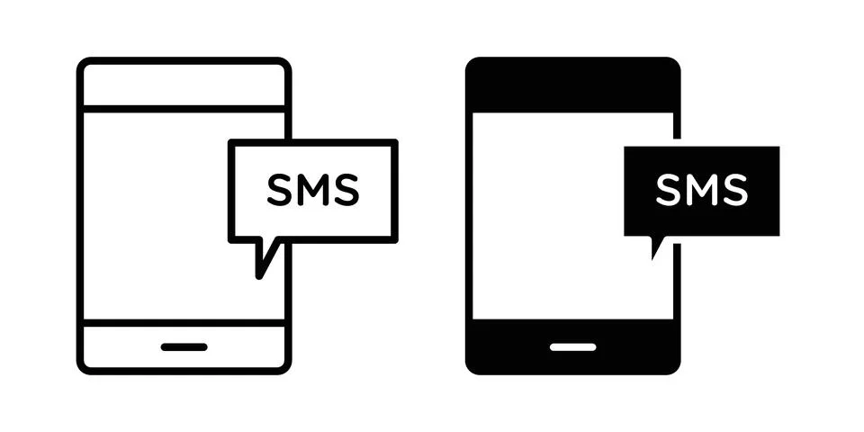SMS icon graphic element. web icon set 库存插图