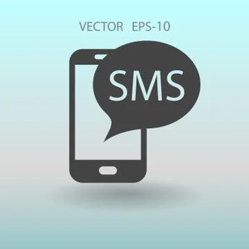 Sms icon. vector illustration Stock Illustration