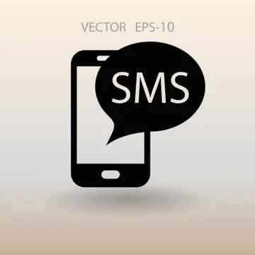 Sms icon. vector illustration Stock Illustration