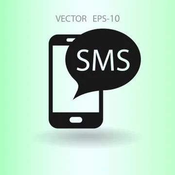 Sms icon. vector illustration Stock Illustration