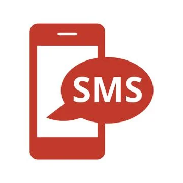 Sms icon on white background. Stock Illustration