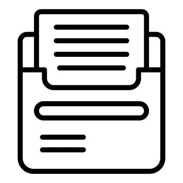 Sms learning icon outline vector. Study case Stockillustratie