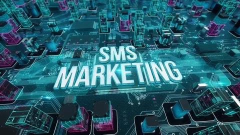 Sms marketing with digital technology concept Stock Footage 103820028