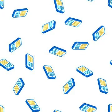 Sms message conversation isometric icon seamless pattern 스톡 일러스트