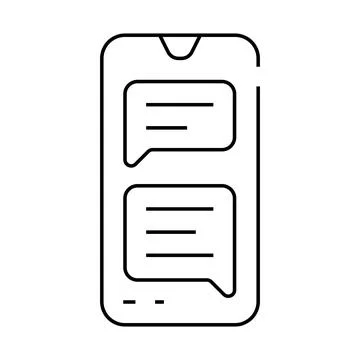 Sms message conversation line icon vector illustration Stock Illustration